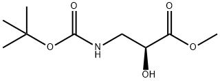 Propanoic acid, 3-[[(1,1-dimethylethoxy)carbonyl]amino]-2-hydroxy-, methyl Struktur