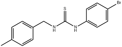 N-(4-bromophenyl)-N'-(4-methylbenzyl)thiourea Struktur