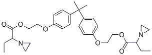 (isopropylidene)bis(p-phenyleneoxyethylene) bis(alpha-ethylaziridine-1-acetate) Struktur