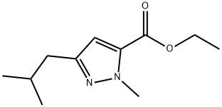 1-METHYL-3-(2-METHYLPROPYL)-1H-PYRAZOLE-5-CARBOXYLIC ACID ETHYL ESTER Struktur