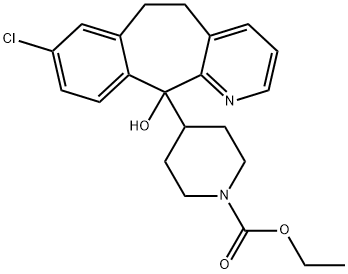 4-(8-Chloro-6,11-dihydro-11-hydroxy-5H-benzo[5,6]cyclohepta[1,2-b]pyridin-11-yl)-1-piperidinecarboxylic Acid Ethyl Ester Struktur