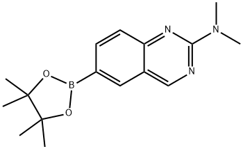 N,N-dimethyl-6-(4,4,5,5-tetramethyl-1,3,2-dioxaborolan-2-yl)quinazolin-2-amine Struktur