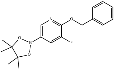 5-Fluoro-6-benzoxypyridine-3-boronic acid pinacol ester Struktur