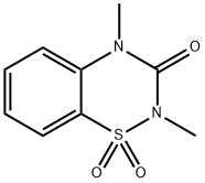 2,4-Dimethyl-2H-1,2,4-benzothiadiazin-3(4H)-on-1,1-dioxide Struktur