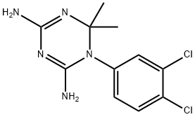 5-(3,4-Dichlorophenyl)-6,6-dimethyl-5,6-dihydro-1,3,5-triazine-2,4-diamine Struktur