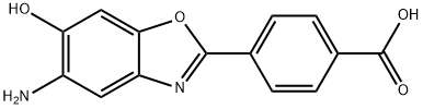 4-(5-amino-6-hydroxy-2-benzoxazolyl)-benzoic acid Struktur