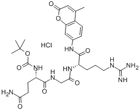 BOC-GLN-GLY-ARG-AMC HCL Struktur