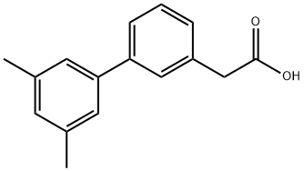 3-(3,5-Dimethylphenyl)phenylacetic acid Struktur