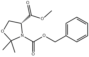 (R)-3-BENZYL 4-METHYL 2,2-DIMETHYLOXAZOLIDINE-3,4-DICARBOXYLATE Struktur