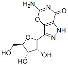 5-amino-3-ribofuranosylpyrazolo(3,4-e)(1,3)oxazine-7-one Struktur