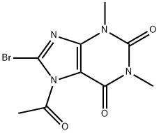 1H-Purine-2,6-dione,  7-acetyl-8-bromo-3,7-dihydro-1,3-dimethyl- Struktur