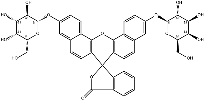 NAPHTHOFLUORESCEIN DI-(BETA-D-GALACTOPYRANOSIDE) Struktur