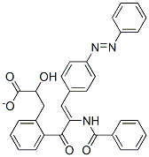 O-(alpha-(benzoylamino)-4-(phenylazo)cinnamoyl)-beta-phenyllactate Struktur