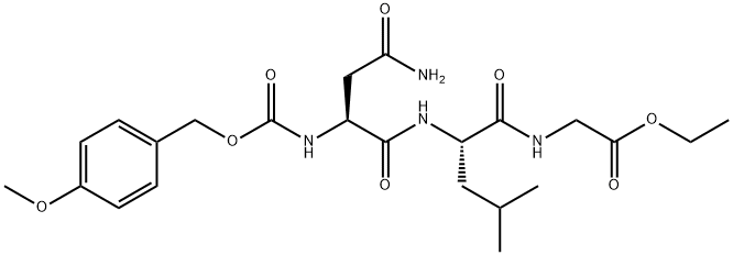 4-methoxybenzyloxycarbonyl-asparaginyl-leucyl-glycine ethyl ester Struktur