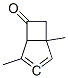 1,4-Dimethylbicyclo[3,2,0]hepten-3-en-6-one Struktur