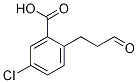 Benzoic acid, 5-chloro-2-(3-oxopropyl)- Struktur