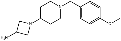 1-(1-(4-Methoxybenzyl)piperidin-4-yl)-azetidin-3-aMine Struktur