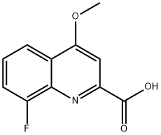 8-Fluoro-4-methoxyquinoline-2-carboxylic acid Struktur