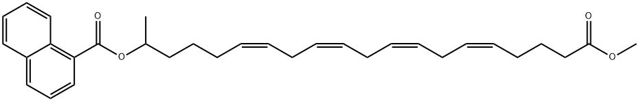 19-naphthoyl-5,8,11,14-eicosatetraenoic acid methyl ester Struktur