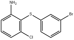 2-(3-BroMo-phenylsulfanyl)-3-chloro-phenylaMine Struktur