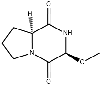 Pyrrolo[1,2-a]pyrazine-1,4-dione, hexahydro-3-methoxy-, (3S-trans)- (9CI) Struktur