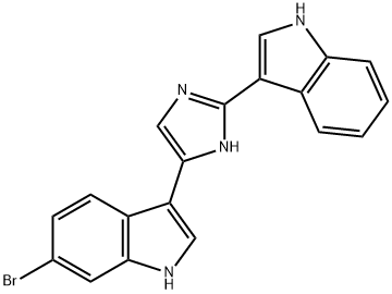 2-(1H-Indol-3-yl)-4-(6-bromo-1H-indol-3-yl)-1H-imidazole Struktur