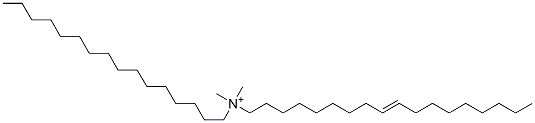 N-hexadecyl-N-(9-octadecenyl)-N,N-dimethylammonium Struktur