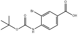 3-broMo-4-(tert-butoxycarbonylaMino)benzoic acid Struktur