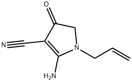 1H-Pyrrole-3-carbonitrile,  2-amino-4,5-dihydro-4-oxo-1-(2-propenyl)-  (9CI) Struktur