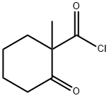 Cyclohexanecarbonyl chloride, 1-methyl-2-oxo- (9CI) Struktur