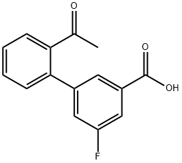 3-(2-Acetylphenyl)-5-fluorobenzoic acid Struktur