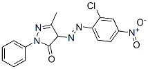 4-[(2-chloro-4-nitrophenyl)azo]-3-methyl-1-phenyl-2-pyrazolin-5-one  Struktur