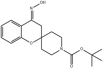 Spiro[2H-1-benzopyran-2,4'-piperidine]-1'-carboxylic acid, 3,4-dihydro-4-(hydroxyiMino)-, 1,1-diMethylethyl ester, (4E)- Struktur