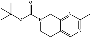 2-Methyl-5,8-dihydro-6H-pyrido[3,4-d]pyriMidine-7-carboxylic acid tert-butyl ester Struktur