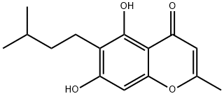 2-Methyl-6-isopentyl-5,7-dihydroxychromone Struktur