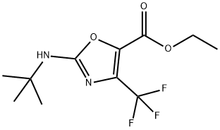 ETHYL 2-[(1,1-DIMETHYLETHYL)AMINO]-4-TRIFLUOROMETHYL-5-OXAZOLECARBOXYLATE Struktur