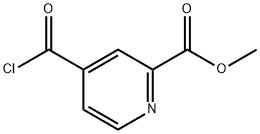 2-Pyridinecarboxylic acid, 4-(chlorocarbonyl)-, methyl ester (9CI) Struktur