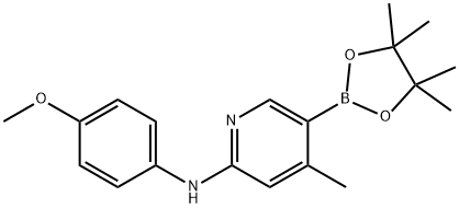 N-(4-Methoxyphenyl)-4-Methyl-5-(4,4,5,5-tetraMethyl-1,3,2-dioxaborolan-2-yl)pyridin-2-aMine Struktur