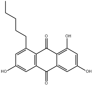 1,3,6-trihydroxy-8-n-pentylanthraquinone Struktur