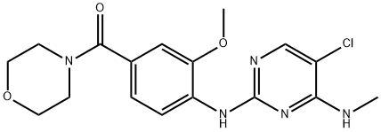 [4-[[5-氯-4-(甲基氨基)-2-嘧啶基]氨基]-3-甲氧基苯基]-4-嗎啉基甲酮, 1351758-81-0, 結(jié)構(gòu)式