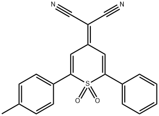 2-(4-METHYLPHENYL)-6-PHENYL-4H-THIOPYRAN-4-YLIDENE-PROPANEDINITRIL-1,1-DIOXIDE Struktur