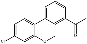 1-[3-(4-chloro-2-methoxyphenyl)phenyl]ethanone Struktur