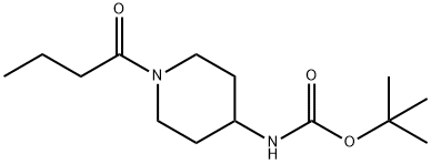 4-(BOC-AMino)-1-butanoylpiperidine Struktur