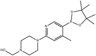 (4-(4-Methyl-5-(4,4,5,5-tetraMethyl-1,3,2-dioxaborolan-2-yl)pyridin-2-yl)piperazin-1-yl)Methanol Struktur