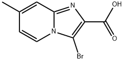 3-BroMo-7-Methyl-iMidazo[1,2-a]pyridine-2-carboxylic acid Struktur