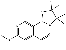 2-(diMethylaMino)-5-(4,4,5,5-tetraMethyl-1,3,2-dioxaborolan-2-yl)isonicotinaldehyde Struktur