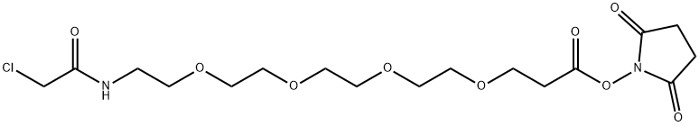 Chloroacetamido-PEG4-NHS ester Struktur