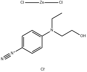 4-DIAZO-N-ETHYL-N-(2-HYDROXYETHYL)ANILINE CHLORIDE ZINC CHLORIDE Struktur