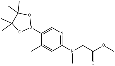 Methyl 2-(Methyl(4-Methyl-5-(4,4,5,5-tetraMethyl-1,3,2-dioxaborolan-2-yl)pyridin-2-yl)aMino)acetate Struktur