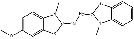 6-Methoxy-3-methyl-(3-methyl-2(3H)-benzothiazolidine)-hydrazone2(3H)-benzothiazolone Struktur